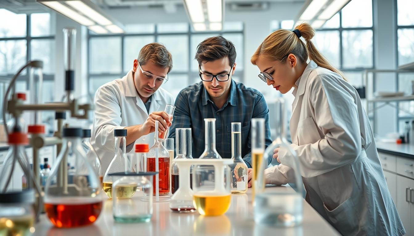 Students collaborating in study space