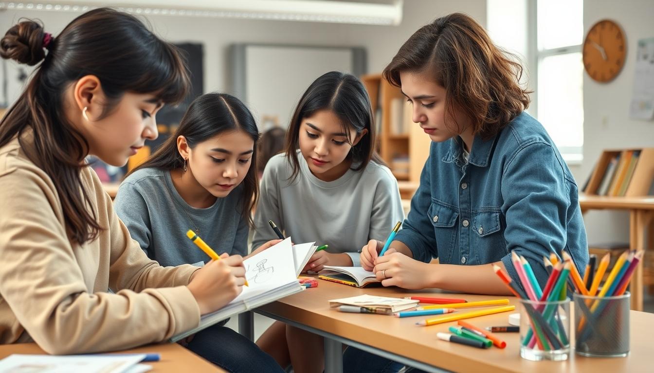 Structured study materials and learning resources on a desk